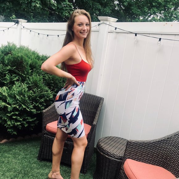 HIGH-WAISTED MIDI SKIRT - Picture 2 of 2